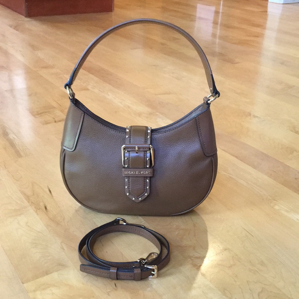 MICHAEL KORS | Pebbled Leather Lillian Shoulder Bag With Crossbody Strap - Picture 2 of 13